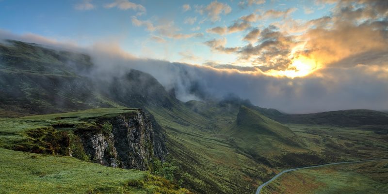 foggy mountain summit